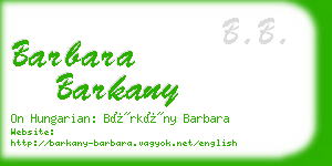 barbara barkany business card